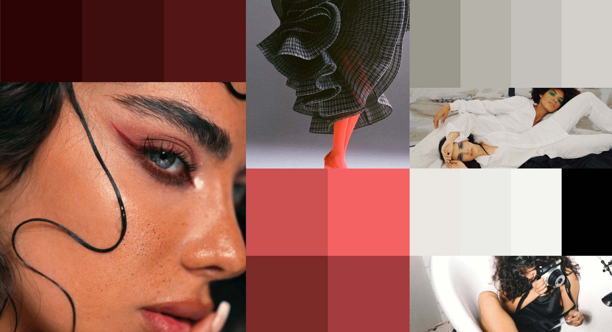 Cure Media colour palette and photography