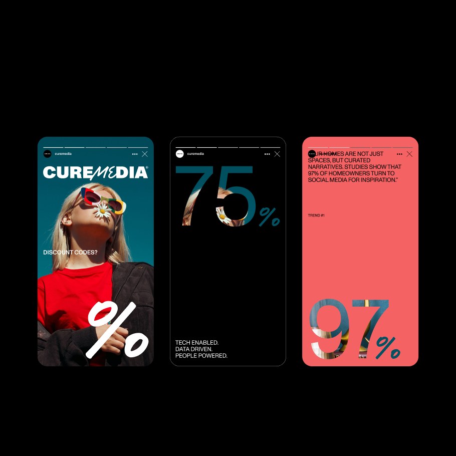 Cure Media Instagram stories
