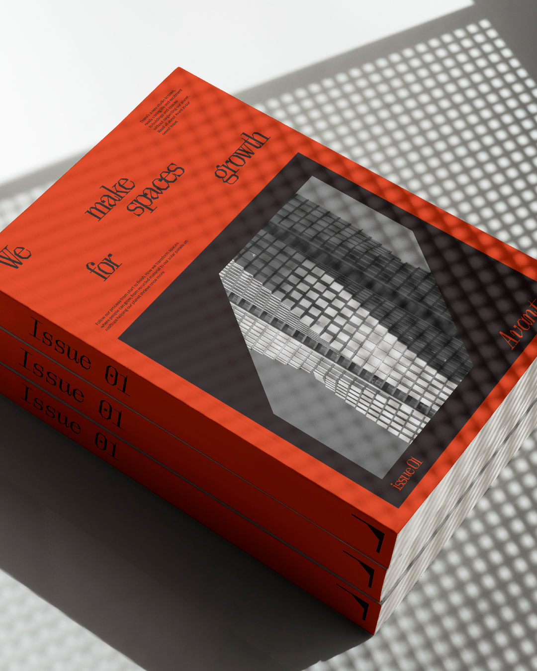 Avant red box on a patterned surface